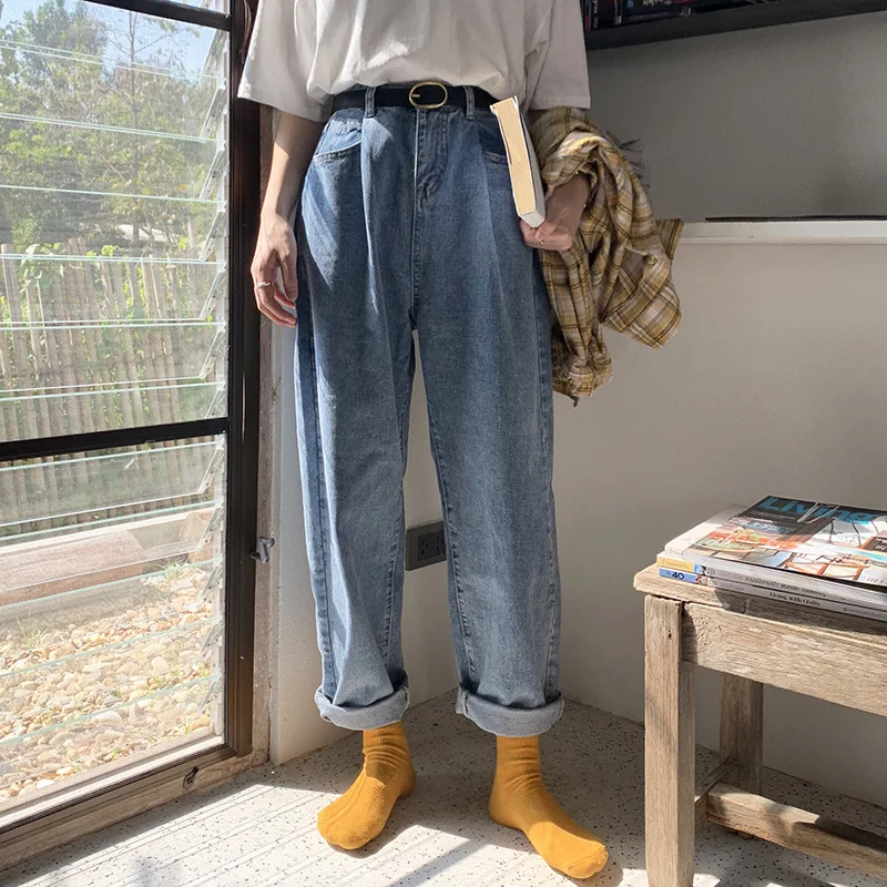 Spring And Summer New Korean Style Pleated Wide Leg Pants High Waist Loose Bf Style Jeans Women Skinny Jeans Woman
Spring And Summer New Korean Style Pleated Wide Leg Pants High Waist Loose Bf Style Jeans Women Skinny Jeans Woman