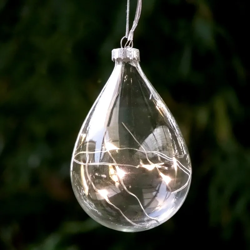 2pcs/pack 7*12cm Drop Shaped Transparent Glass Luminous Pendant Christmas Day Hanging Ornament Handmade Festival Gift Glassware
2pcs/pack 7*12cm Drop Shaped Transparent Glass Luminous Pendant Christmas Day Hanging Ornament Handmade Festival Gift Glassware