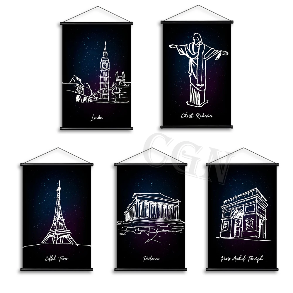 Paris Tower Wall Decor London Big Ben Posters Simple HD Pinted Painting Canvas Picture Hanging Scrolls Artwork for Living Room
Paris Tower Wall Decor London Big Ben Posters Simple HD Pinted Painting Canvas Picture Hanging Scrolls Artwork for Living Room