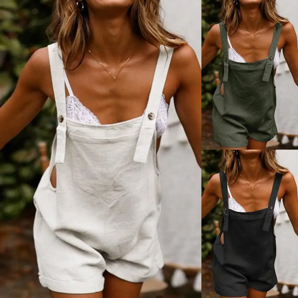 Jumpsuit Sweat Absorbent Romper Unfading Breathable Casual Pocket Solid Color Sleeveless Jumpsuit
Jumpsuit Sweat Absorbent Romper Unfading Breathable Casual Pocket Solid Color Sleeveless Jumpsuit