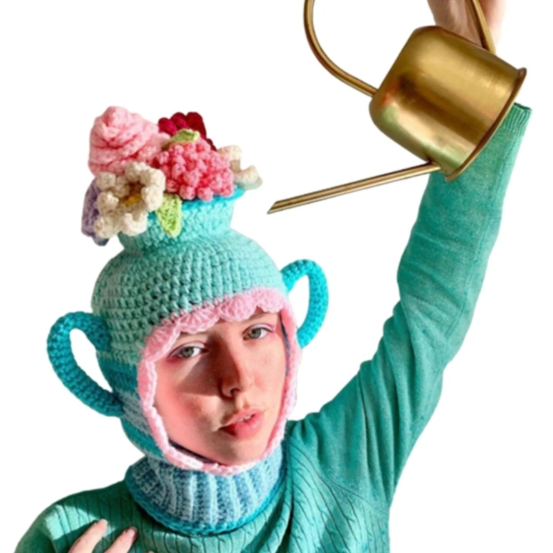 Новинка, вязаная шапка-балаклава для женщин и мужчин, зимняя теплая маска-шляпа для взрослых, костюм для Хэллоуина, ваза для 
Новинка, вязаная шапка-балаклава для женщин и мужчин, зимняя теплая маска-шляпа для взрослых, костюм для Хэллоуина, ваза для