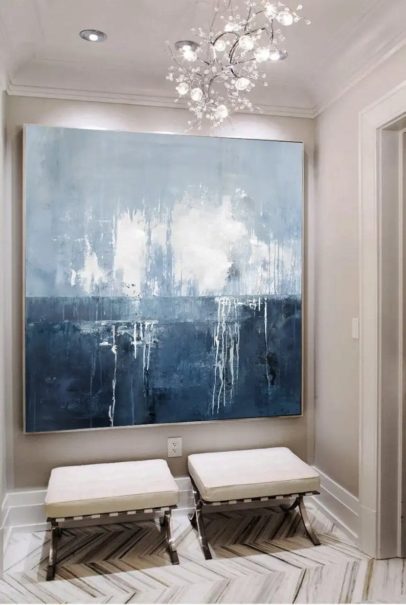 Hand Painted Deep Blue Sea Abstract Art Sky Landscape Painting Abstract Art Oil Painting Large Wall Sea Level Painting Frameless
Hand Painted Deep Blue Sea Abstract Art Sky Landscape Painting Abstract Art Oil Painting Large Wall Sea Level Painting Frameless
