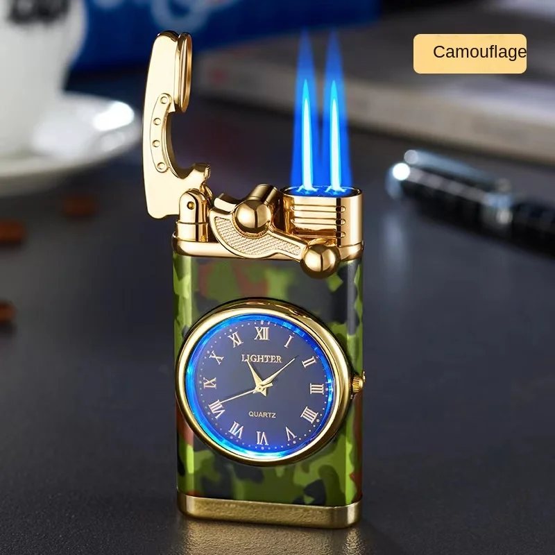 Rocker Arm Automatic Ignition Straight Lighter Creative Real Dial Inflatable Windproof Lighter Men's and Women's Watch Gift New
Rocker Arm Automatic Ignition Straight Lighter Creative Real Dial Inflatable Windproof Lighter Men's and Women's Watch Gift New