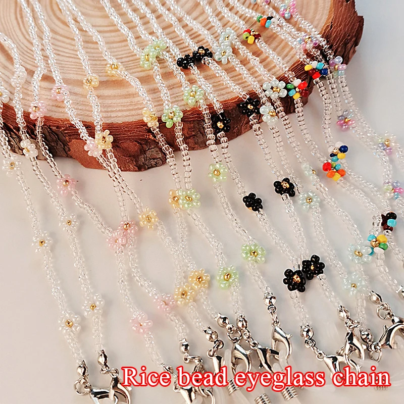 Rice Bead Beaded Glasses Chain Bohemian Eyeglass Rope Sunglasses Cord Face Masks Chains Holder Trendy Neck Strap Gift For Women
Rice Bead Beaded Glasses Chain Bohemian Eyeglass Rope Sunglasses Cord Face Masks Chains Holder Trendy Neck Strap Gift For Women