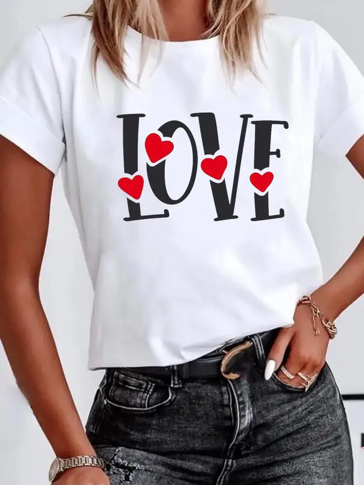 Graphic T-shirt Love Letter Sweet 90s Valentine Print T Shirt Fashion Women Summer Clothes Basic Clothing Short Sleeve Tee Top
Graphic T-shirt Love Letter Sweet 90s Valentine Print T Shirt Fashion Women Summer Clothes Basic Clothing Short Sleeve Tee Top