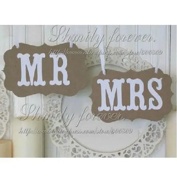 

Mr Mrs. Mr Mrs. chair decoration, flower drawing wedding shooting, colored flag Party Supplies