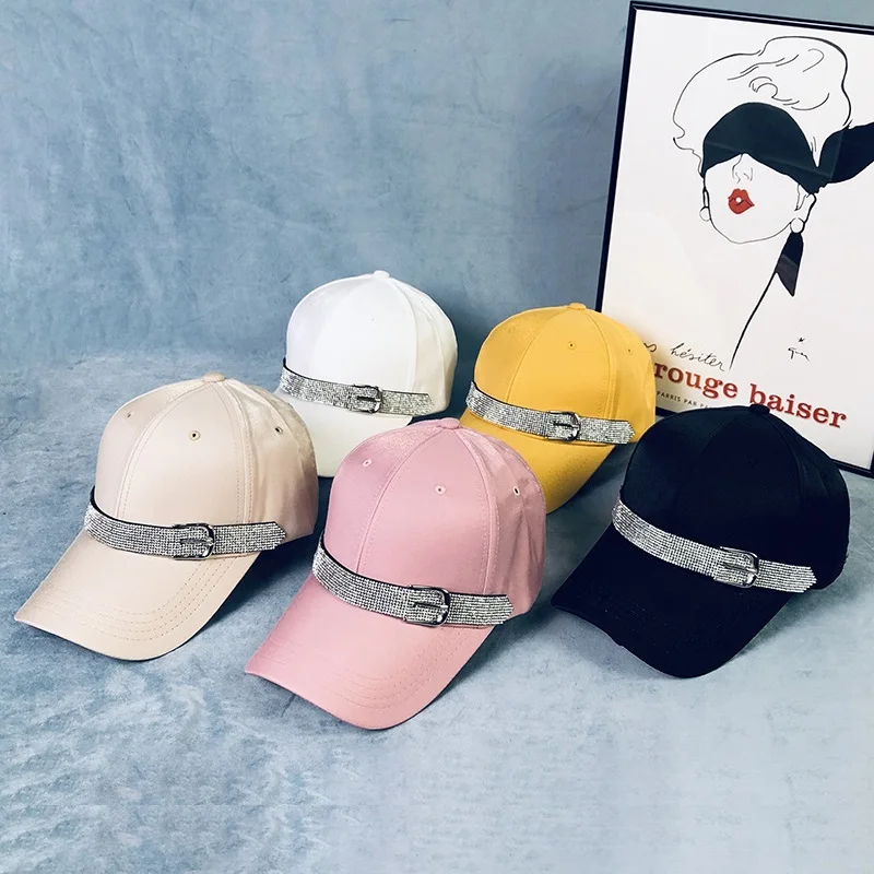 Casual Belt Baseball Caps Adult Adjustable Fitted Lady Snapbacks Hat Cotton Rhinestone Trucker Cap Gorros Women Sun Hat
Casual Belt Baseball Caps Adult Adjustable Fitted Lady Snapbacks Hat Cotton Rhinestone Trucker Cap Gorros Women Sun Hat