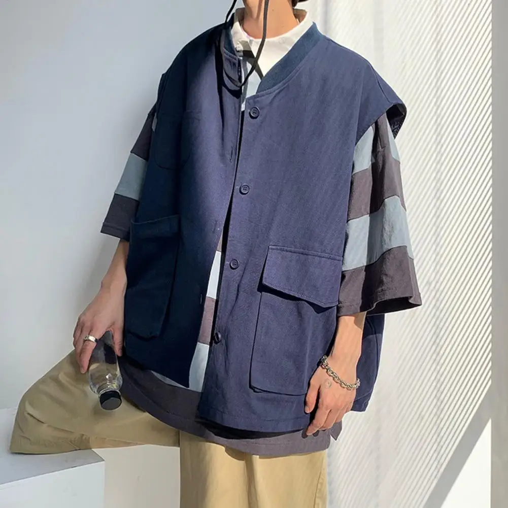 Жилет карго мужской однобортный, винтажный жилет с несколькими карманами, на пуговицах, в японском стиле, уличная одежда
Жилет карго мужской однобортный, винтажный жилет с несколькими карманами, на пуговицах, в японском стиле, уличная одежда