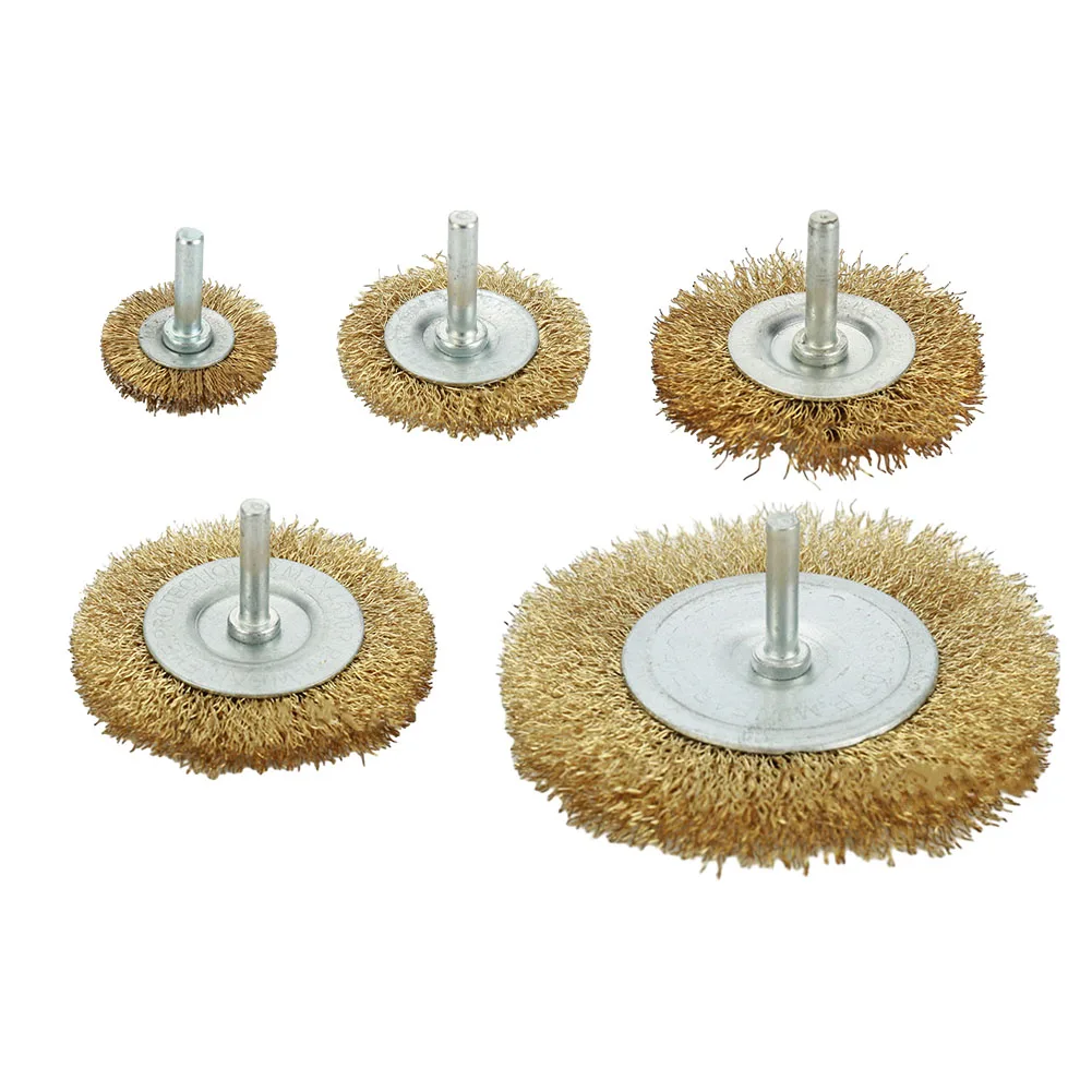 6mm Shank Copper Plating Stainless Steel Wire Wheel Brush Grinder Rotary Tool For Rust Paint Removal Descaling Deburring
6mm Shank Copper Plating Stainless Steel Wire Wheel Brush Grinder Rotary Tool For Rust Paint Removal Descaling Deburring