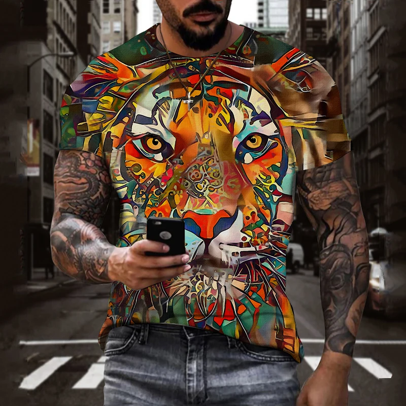 Vintage Print T-shirt 3d Tiger&lion Shirt Animal Long Sleeve Loose O- Neck Summer Cotton Animal Tops Oversized 4xl Men's Clothes
Vintage Print T-shirt 3d Tiger&lion Shirt Animal Long Sleeve Loose O- Neck Summer Cotton Animal Tops Oversized 4xl Men's Clothes