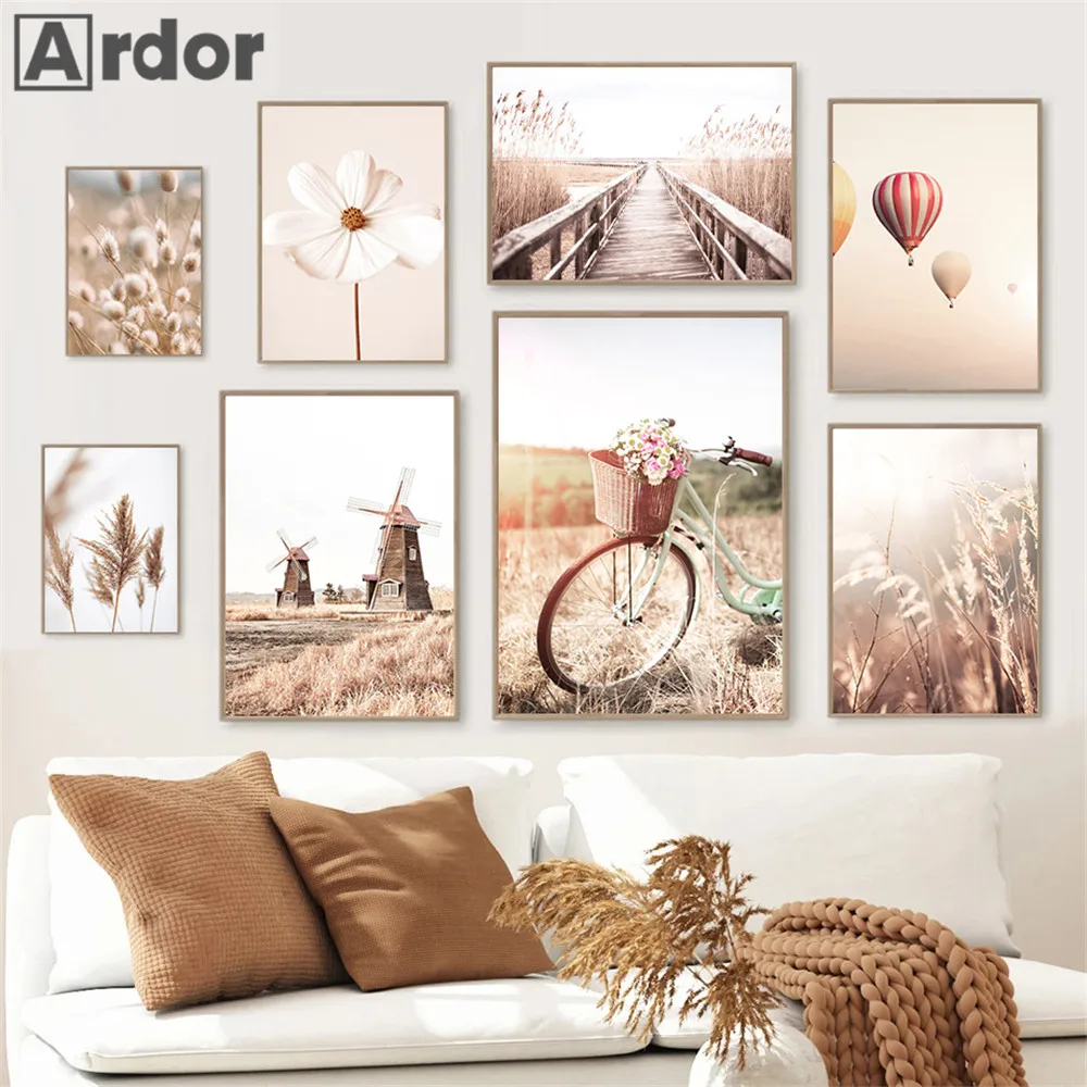 Nordic Landscape Beige Posters Orchid Wall Art Bike Canvas Poster Reed Print Pictures Bunny Grass Painting Poster Bedroom Decor
Nordic Landscape Beige Posters Orchid Wall Art Bike Canvas Poster Reed Print Pictures Bunny Grass Painting Poster Bedroom Decor