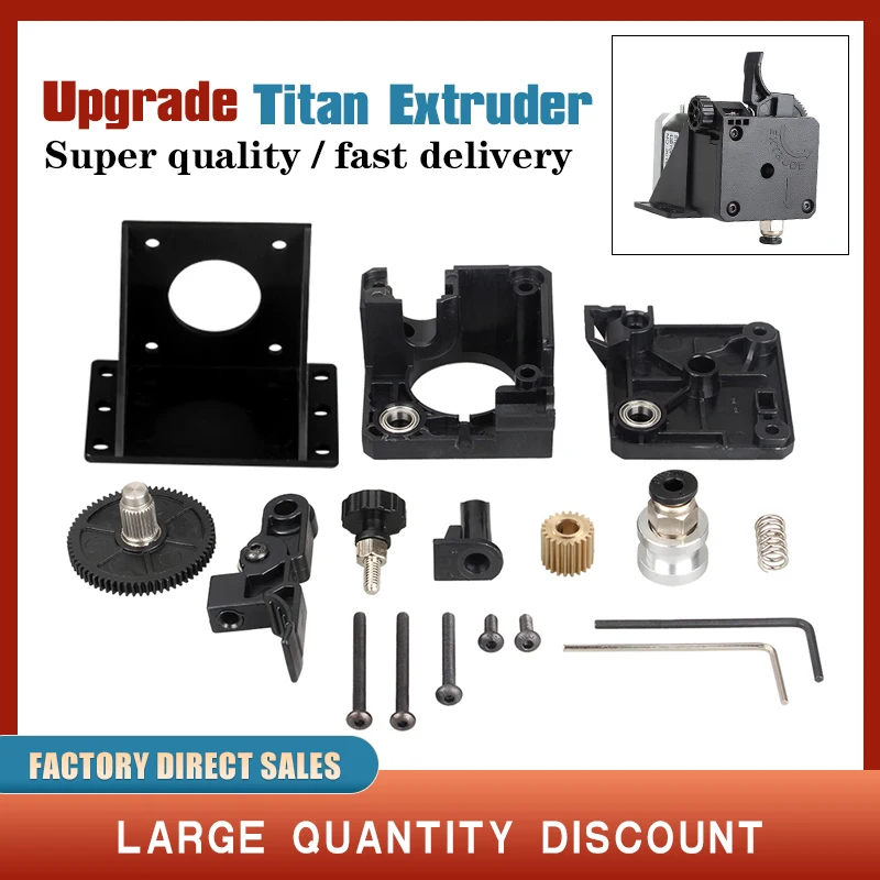 

Titan Extruder Fully Kits 3D Printer Parts For V6 J-head Bowden Mounting Bracket 1.75mm Filament E3D V6 Hotend 3:1 Ratio