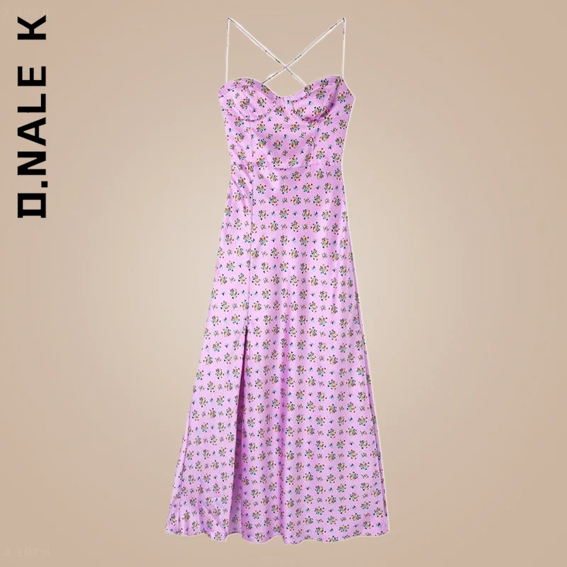 D.Nale Front Slit Open Back Chic Ladies Midi Dress2022 Fashion Women New Silk Satin Texture Print Slip Dress
D.Nale Front Slit Open Back Chic Ladies Midi Dress2022 Fashion Women New Silk Satin Texture Print Slip Dress