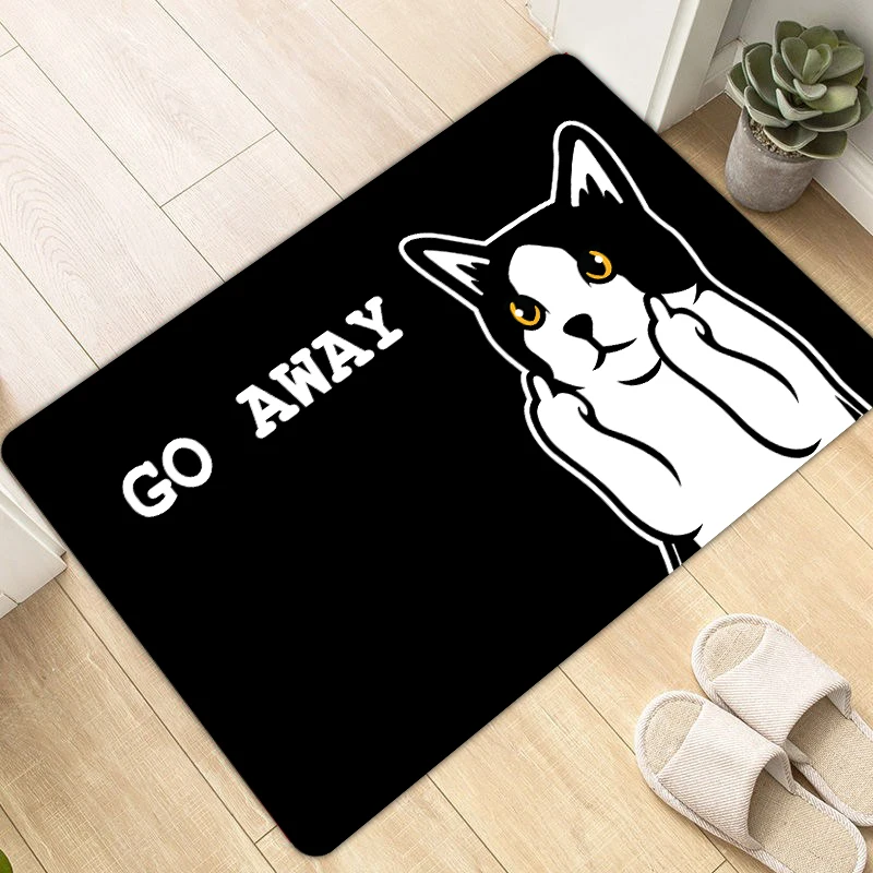 Entrance Door Mat Black Cat Go Away Home Modern Absorbent Carpets Bathroom Rug Floormat Bedside Rugs Doormat Furry Mats Kовер
Entrance Door Mat Black Cat Go Away Home Modern Absorbent Carpets Bathroom Rug Floormat Bedside Rugs Doormat Furry Mats Kовер