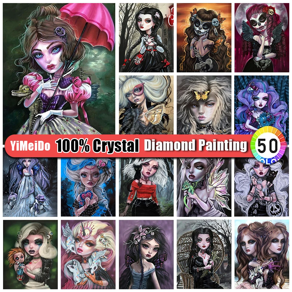 YiMeiDo Gothic Girl Dark Style 100% Crystal Diamond Painting Kit Cartoon Butterfly Skull Diamond Embroidery Moon Home Decor Gift
YiMeiDo Gothic Girl Dark Style 100% Crystal Diamond Painting Kit Cartoon Butterfly Skull Diamond Embroidery Moon Home Decor Gift