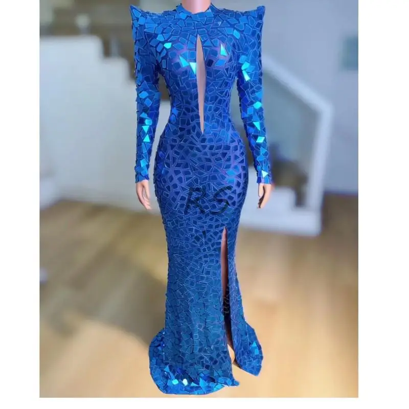 Outfit Birthday Sexy Costume Club Dress Blue Mirrors Evening Celebrate Long Train Dress Prom Birthday
Outfit Birthday Sexy Costume Club Dress Blue Mirrors Evening Celebrate Long Train Dress Prom Birthday