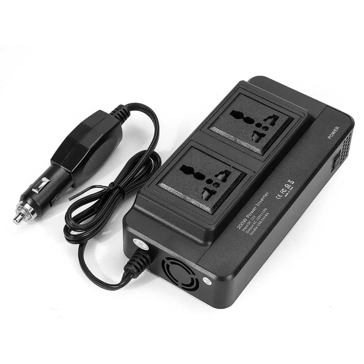 200W Car Inverter DC 12V to AC 220V/110V Power Converter Splitter 4 USB Fast Charging Universal Socket Smart Voltage Monitor
200W Car Inverter DC 12V to AC 220V/110V Power Converter Splitter 4 USB Fast Charging Universal Socket Smart Voltage Monitor