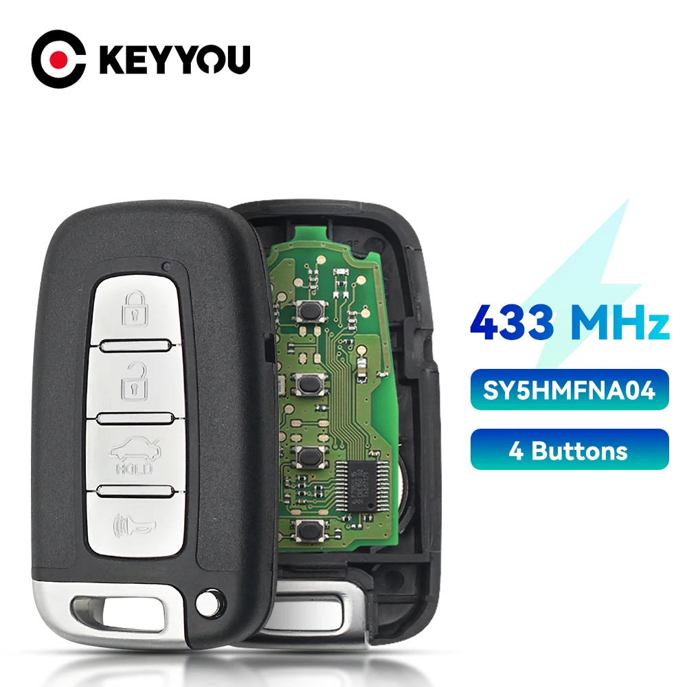 KEYYOU 433Mhz SY5HMFNA04 Car Remote Smart Key For Hyundai I30 I45 Ix35 Genesis Equus Veloster Tucson Sonata For Kia
KEYYOU 433Mhz SY5HMFNA04 Car Remote Smart Key For Hyundai I30 I45 Ix35 Genesis Equus Veloster Tucson Sonata For Kia