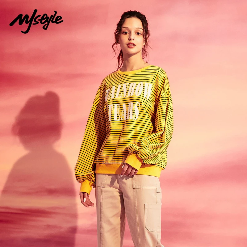 MJstyle Весенняя женская толстовка в желтую полоску с буквенным принтом и рукавами-фонариками корейская мода в стиле Instagram 719180061
MJstyle Весенняя женская толстовка в желтую полоску с буквенным принтом и рукавами-фонариками корейская мода в стиле Instagram 719180061