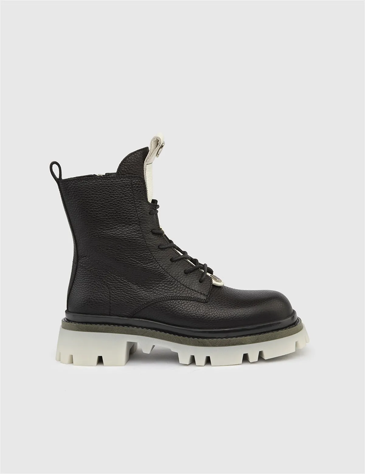 

ILVi-Genuine Leather Handmade Heiko Black Floater Leather Women's Boot Women's Shoes 2022 Fall/Winter