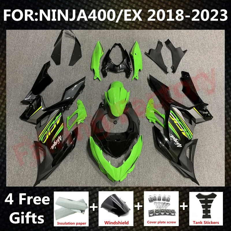 Motorcycle Whole Fairings Kit fit For Ninja400 EX400 EX Ninja 400 2018 2019 2020 2021 2022 2023 fairing Bodywork set green black
Motorcycle Whole Fairings Kit fit For Ninja400 EX400 EX Ninja 400 2018 2019 2020 2021 2022 2023 fairing Bodywork set green black
