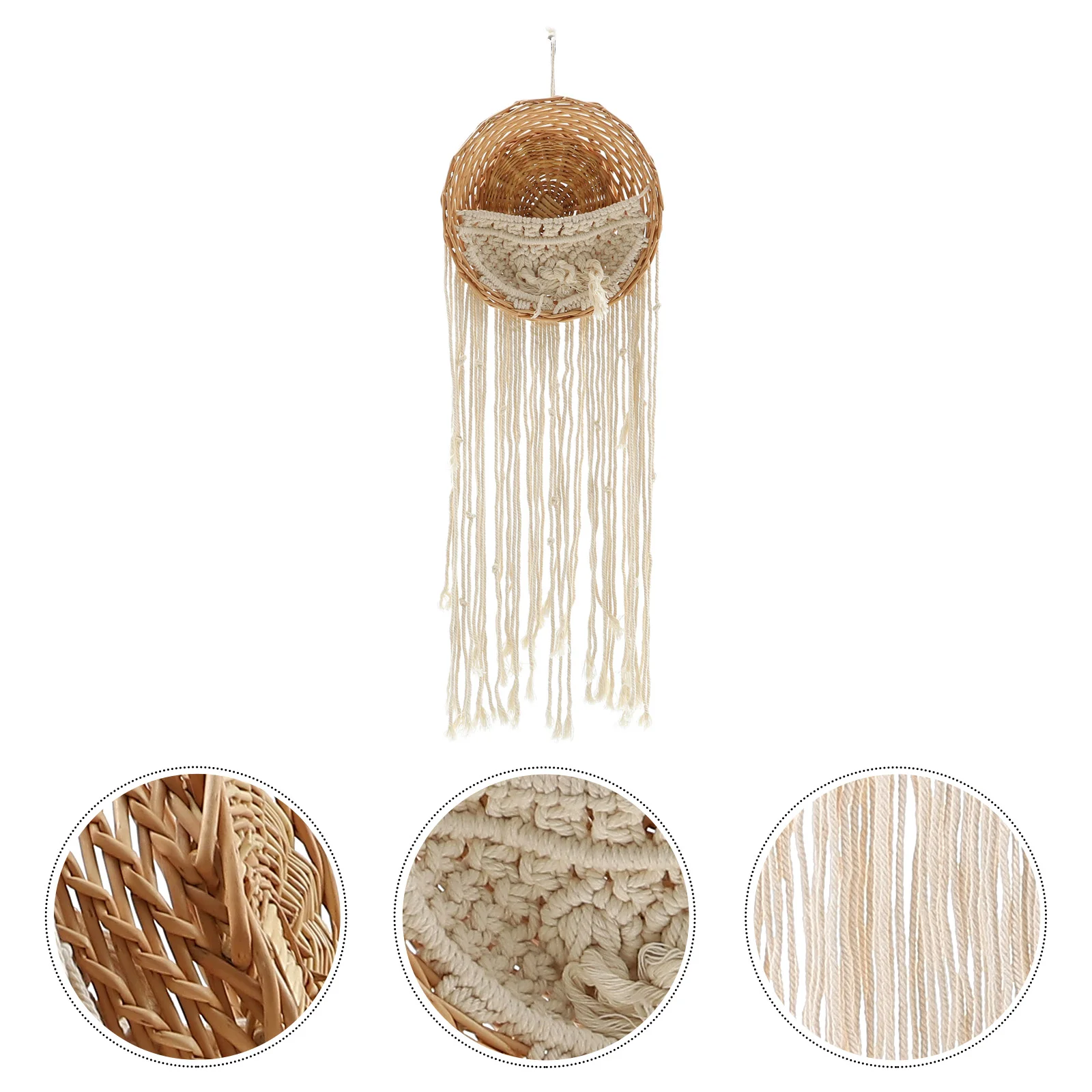 Macrame Wall Dried Flower Basket Hanging Tapestry Decorative Wicker Ring Tapestry
Macrame Wall Dried Flower Basket Hanging Tapestry Decorative Wicker Ring Tapestry