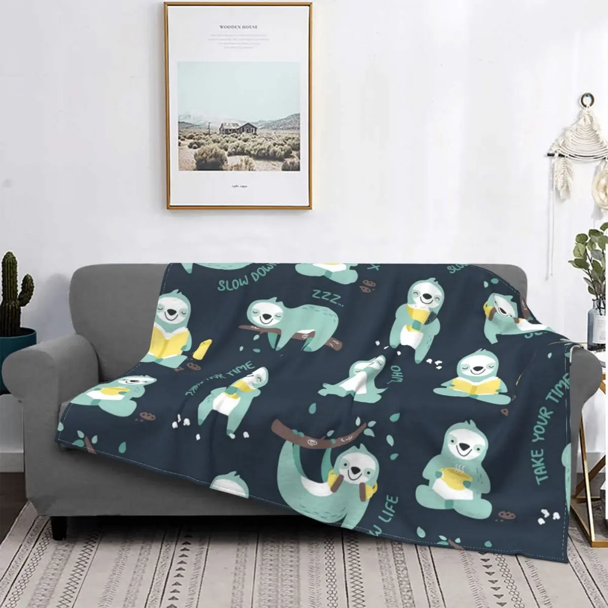Sloth Pattern Blanket Fleece Decoration Funny Cute Animal Multifunction Soft Throw Blankets for Sofa Office Quilt
Sloth Pattern Blanket Fleece Decoration Funny Cute Animal Multifunction Soft Throw Blankets for Sofa Office Quilt