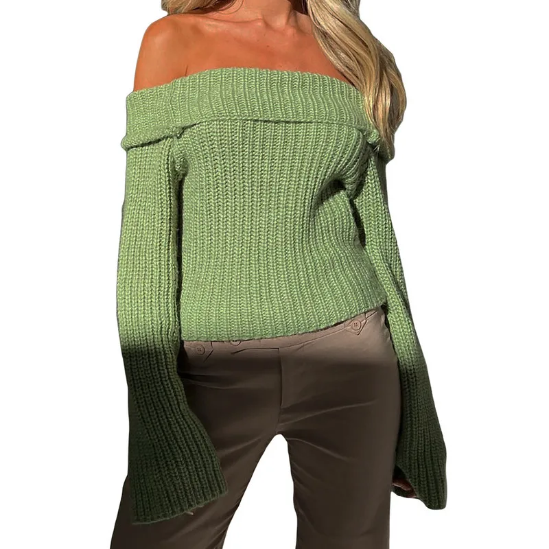 Top Women Off Shoulder Sweaters Spring Autumn Clothes Knit Crop Long Sleeve Tees Female Clothing Sexy Club y2k Streetwear
Top Women Off Shoulder Sweaters Spring Autumn Clothes Knit Crop Long Sleeve Tees Female Clothing Sexy Club y2k Streetwear