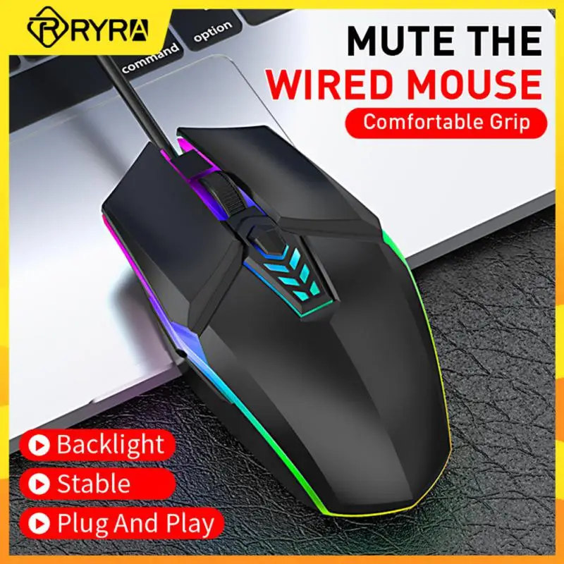 RYRA Luminous Wired Mouse Computer Game Mouse USB Wired Desktop Mute Mouse For Computer Game Laptop Office Accessories
RYRA Luminous Wired Mouse Computer Game Mouse USB Wired Desktop Mute Mouse For Computer Game Laptop Office Accessories