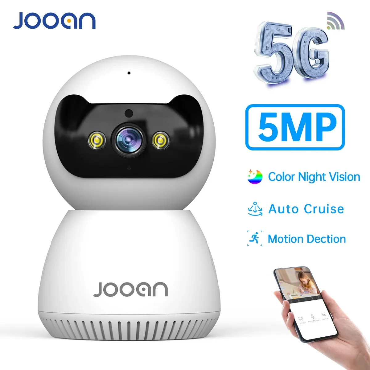 NEW2023 Jooan 5MP 3MP IP Camera 5G WiFi Home Security Camera 2-Way Audio CCTV Surveillance Camera Color Night Vision Smart Baby
NEW2023 Jooan 5MP 3MP IP Camera 5G WiFi Home Security Camera 2-Way Audio CCTV Surveillance Camera Color Night Vision Smart Baby