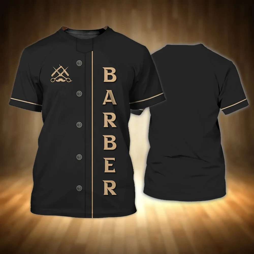 Barber Shop Men's T Shirt Tops 3D Print Personalized Short Sleeve Pullover Male Summer Fashion Casual Street Style Cool Tees
Barber Shop Men's T Shirt Tops 3D Print Personalized Short Sleeve Pullover Male Summer Fashion Casual Street Style Cool Tees