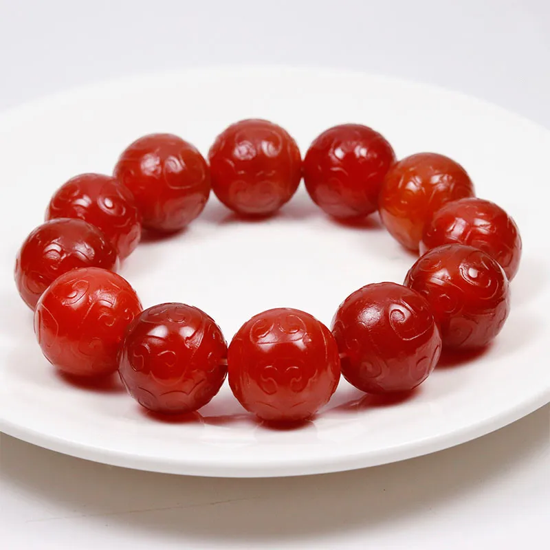 Natural Stone Red Crystal Agate Bracelet Men's Ladies Jewelry Bracelet Gift Wenwan Bead Jewelry
Natural Stone Red Crystal Agate Bracelet Men's Ladies Jewelry Bracelet Gift Wenwan Bead Jewelry