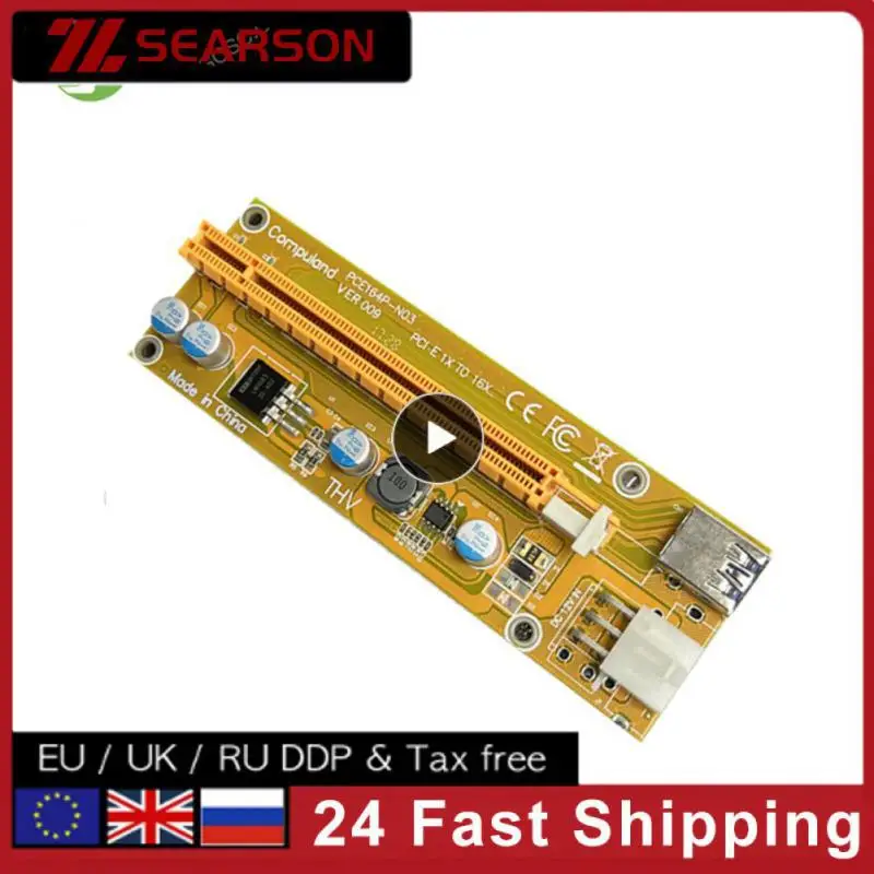 High Speed Pci-e 1x Riser Card High Quality Powerful Usb 3.0 Pci-e Riser Adapter Card 6pin With 2 Led Light 1-slot
High Speed Pci-e 1x Riser Card High Quality Powerful Usb 3.0 Pci-e Riser Adapter Card 6pin With 2 Led Light 1-slot