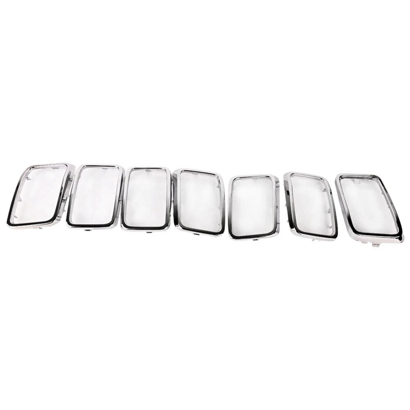 

Chrome Front Grille Cover Grill Ring Inserts Frame Trims Kit For 2017-2022 JEEP Grand Cherokee 6ML09SZ0AA