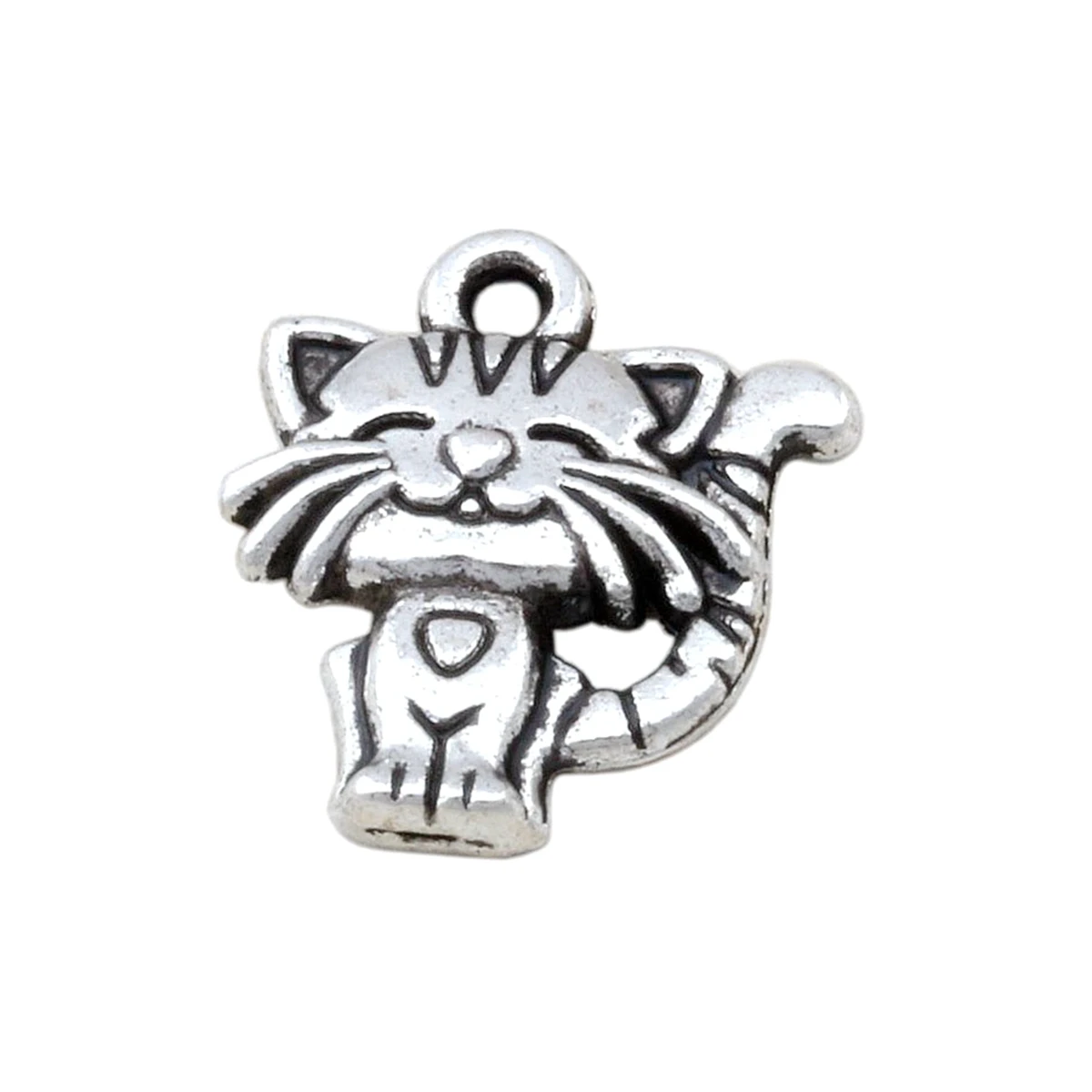 100Pcs Tibetan Silver Alloy Single-Sided Cute Cat Charm Pendants For Jewelry Making Findings 18*19mm A-11000
100Pcs Tibetan Silver Alloy Single-Sided Cute Cat Charm Pendants For Jewelry Making Findings 18*19mm A-11000