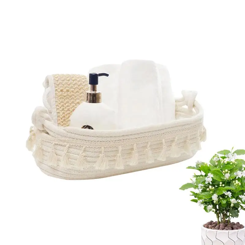 Rope Woven Basket Woven Basket Storage Bins Small Cotton Rope Basket Toilet Paper & Towels Baskets For Bathroom And Bedroom
Rope Woven Basket Woven Basket Storage Bins Small Cotton Rope Basket Toilet Paper & Towels Baskets For Bathroom And Bedroom