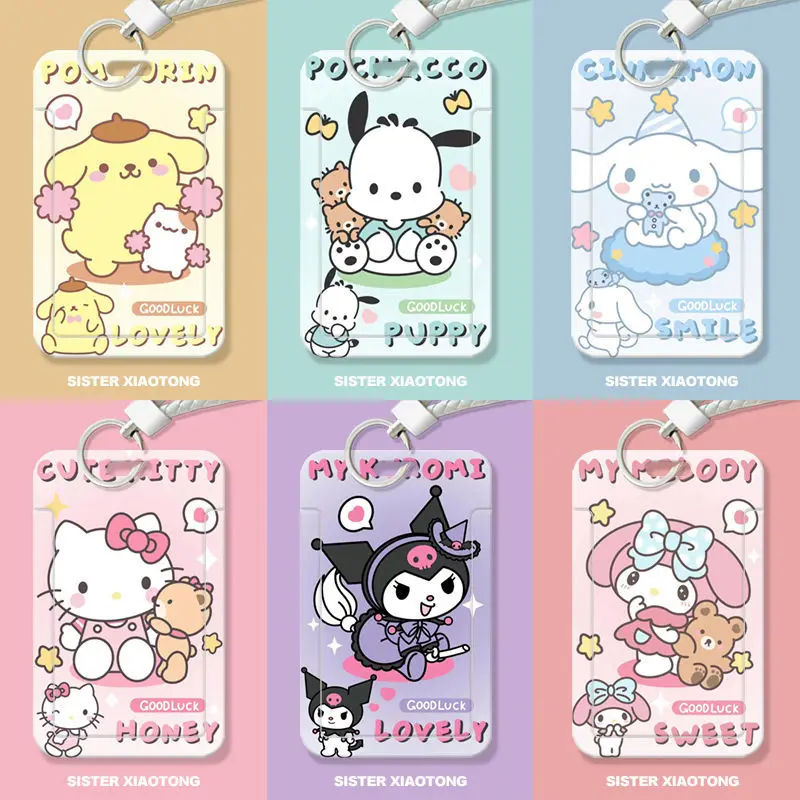 Sanrio Hello Kittys Card Sleeve My Melody Anime Cinnamoroll Kuromi Beauty Work Permit Bus Card Cover Pendant Keychain Toy Girls
Sanrio Hello Kittys Card Sleeve My Melody Anime Cinnamoroll Kuromi Beauty Work Permit Bus Card Cover Pendant Keychain Toy Girls