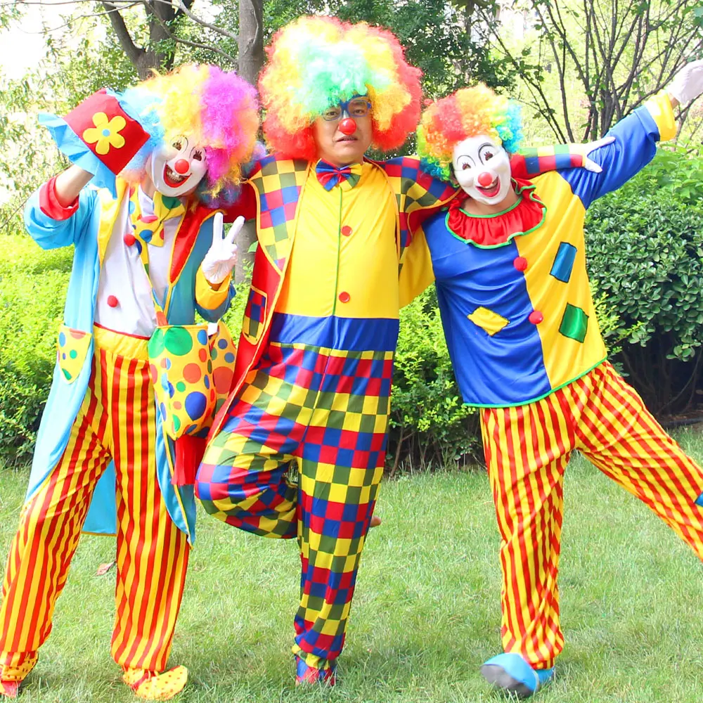 Adult Funy Clown Cosplay Costume with Wig Shoes Mask Blowing Dragon Carnival Christmas Party Clothing Prop
Adult Funy Clown Cosplay Costume with Wig Shoes Mask Blowing Dragon Carnival Christmas Party Clothing Prop