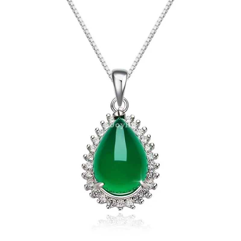 Natural Green Jade Chalcedony Necklace Jade Drop Versatile Carved Clavicle Chain Korean Charm Jewelry Amulet Gift for Women
Natural Green Jade Chalcedony Necklace Jade Drop Versatile Carved Clavicle Chain Korean Charm Jewelry Amulet Gift for Women