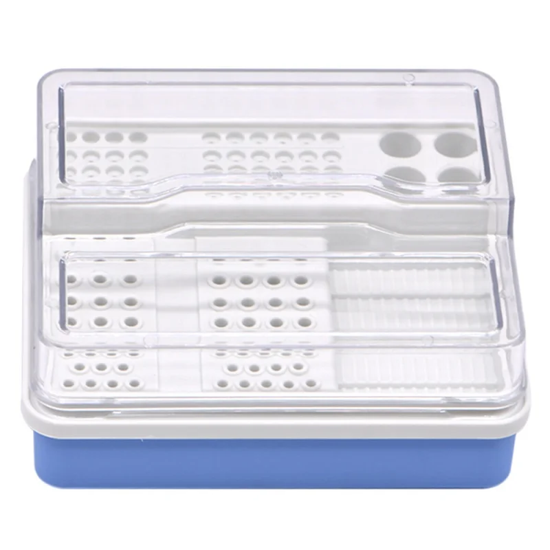 

Dental Plastic Implanted tools Holder 96 Holes Drill Placement Box Dentist Autoclave Sterilizer Case Disinfection Holder