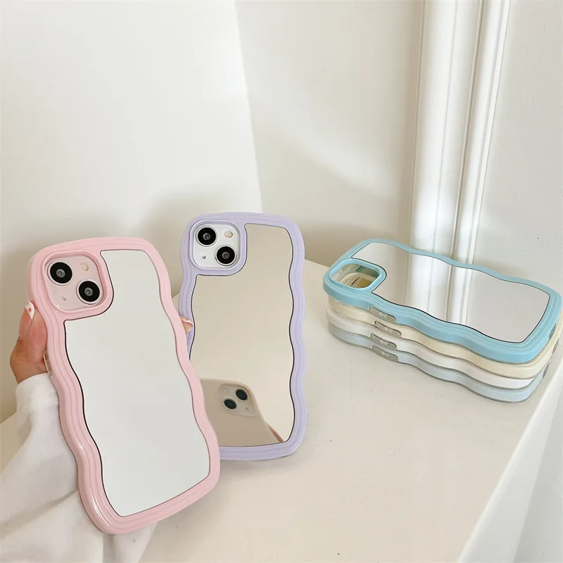 10pcs Candy Color Edge Soft Wavy Lines Mirror Phone Case for iPhone 13 12 11 Pro Max Plus X XS XR 8 7 Girls Back Cover Shell
10pcs Candy Color Edge Soft Wavy Lines Mirror Phone Case for iPhone 13 12 11 Pro Max Plus X XS XR 8 7 Girls Back Cover Shell