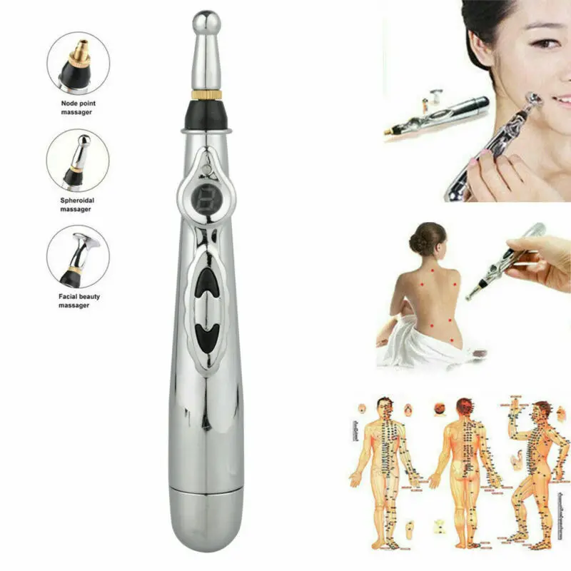 Electric Acupuncture Point Massage Pen Pain Relief Laser Therapy Electronic Meridian Energy Pen Body Head Back Neck Leg Massager
Electric Acupuncture Point Massage Pen Pain Relief Laser Therapy Electronic Meridian Energy Pen Body Head Back Neck Leg Massager