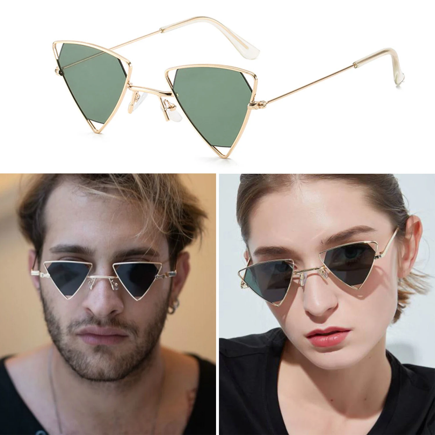 UEESHOP 2022 New Punk Sunglasses Women Triangle Oculos Vintage Openwork Metal Frame Fashion Sun Glasses Men
UEESHOP 2022 New Punk Sunglasses Women Triangle Oculos Vintage Openwork Metal Frame Fashion Sun Glasses Men