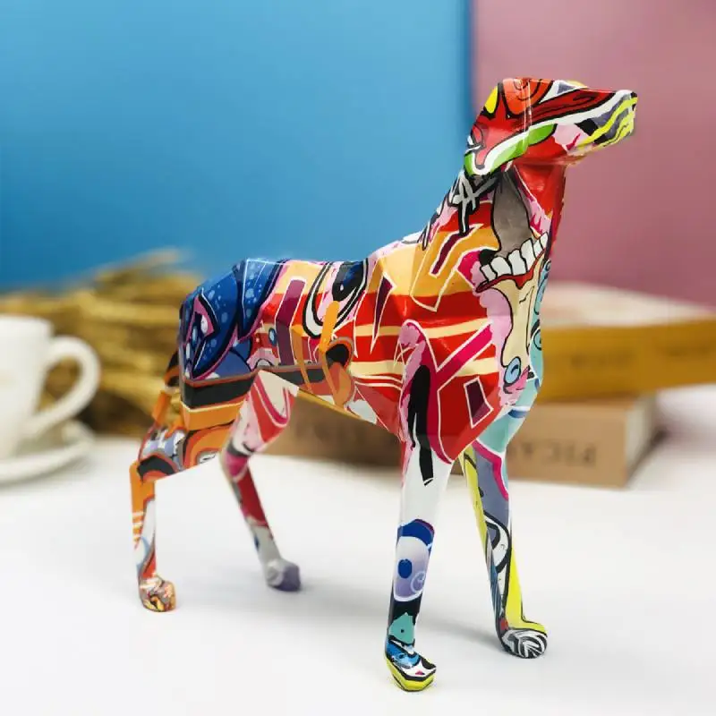 Graffiti Dog Sculpture Home Decoration Animal Ornament Figurine Nordic Style Resin Dog Statue Desktop Art Crafts
Graffiti Dog Sculpture Home Decoration Animal Ornament Figurine Nordic Style Resin Dog Statue Desktop Art Crafts