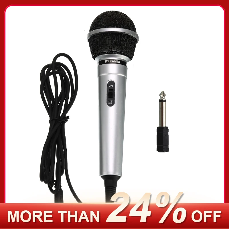3.5mm + 6.35mm Stage Wired Microphone Karaoke Handheld Megaphone Universal Performance Public Transmitter Recording Portable 
3.5mm + 6.35mm Stage Wired Microphone Karaoke Handheld Megaphone Universal Performance Public Transmitter Recording Portable