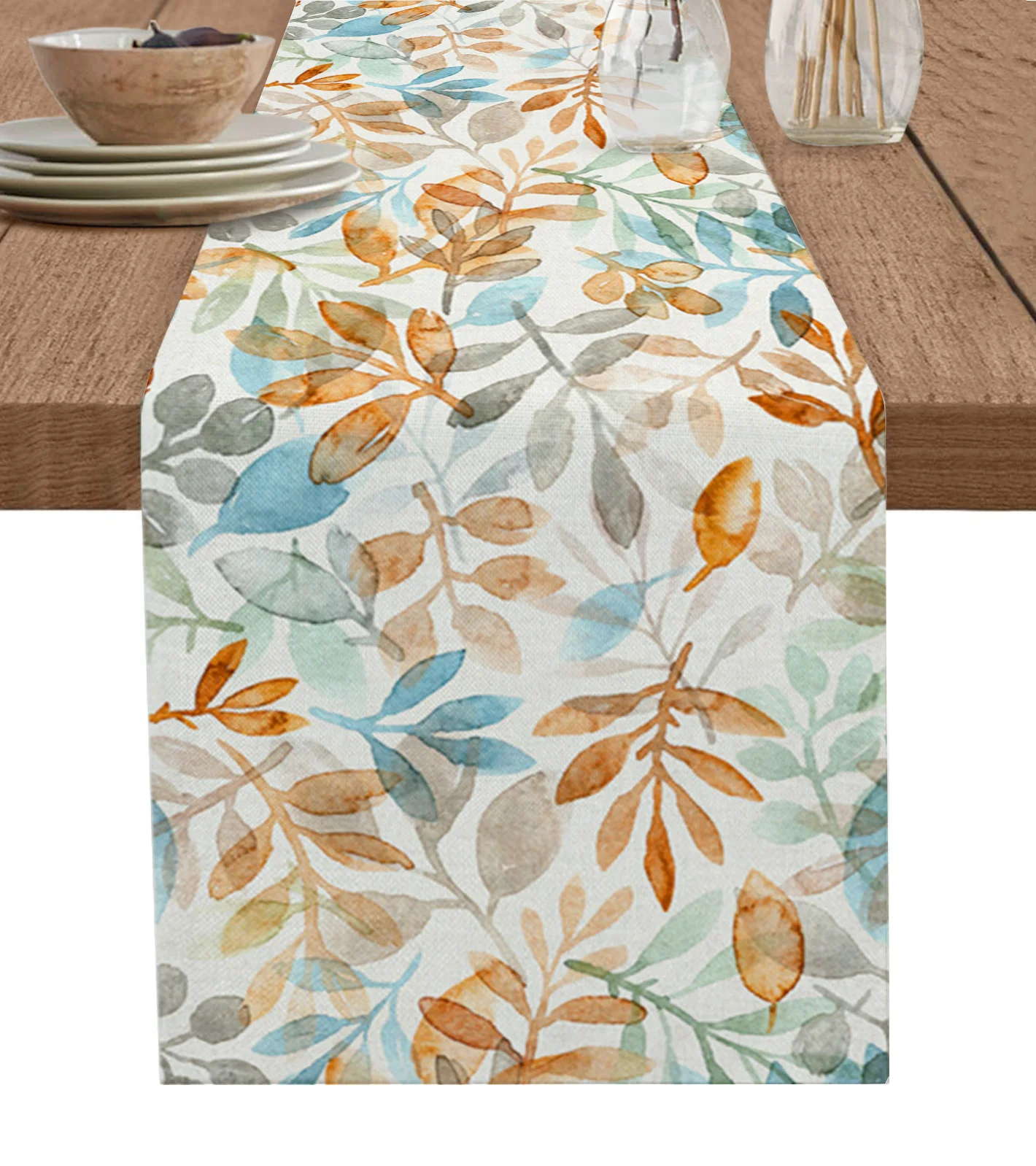 Autumn Watercolor Hand-Painted Leaves Table Runner Cotton Linen Wedding Dining Table Cover Cloth Home Kitchen Decor Placemat
Autumn Watercolor Hand-Painted Leaves Table Runner Cotton Linen Wedding Dining Table Cover Cloth Home Kitchen Decor Placemat