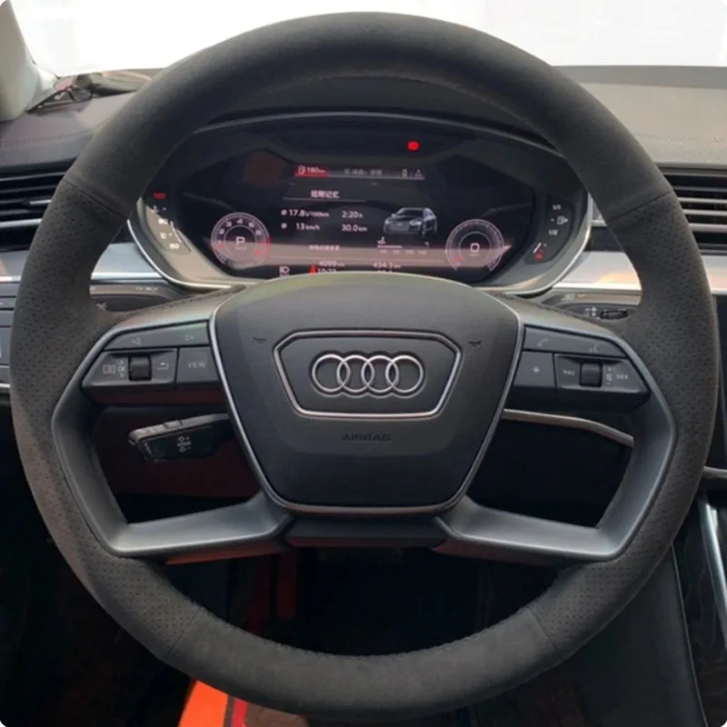 100% подходит для Audi A8 S8 A7 A6 A8L Etron 2021-2022 автозапчасти прошитая вручную черная замша