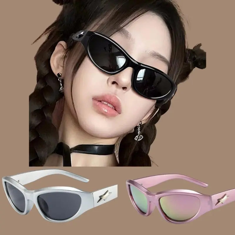 New Y2K Sports Punk Sunglasses Women Silver Star Luxury Sun Glasses UV400 Lady Mirror Eyewear Driver Shades Women's Sunglasses
New Y2K Sports Punk Sunglasses Women Silver Star Luxury Sun Glasses UV400 Lady Mirror Eyewear Driver Shades Women's Sunglasses