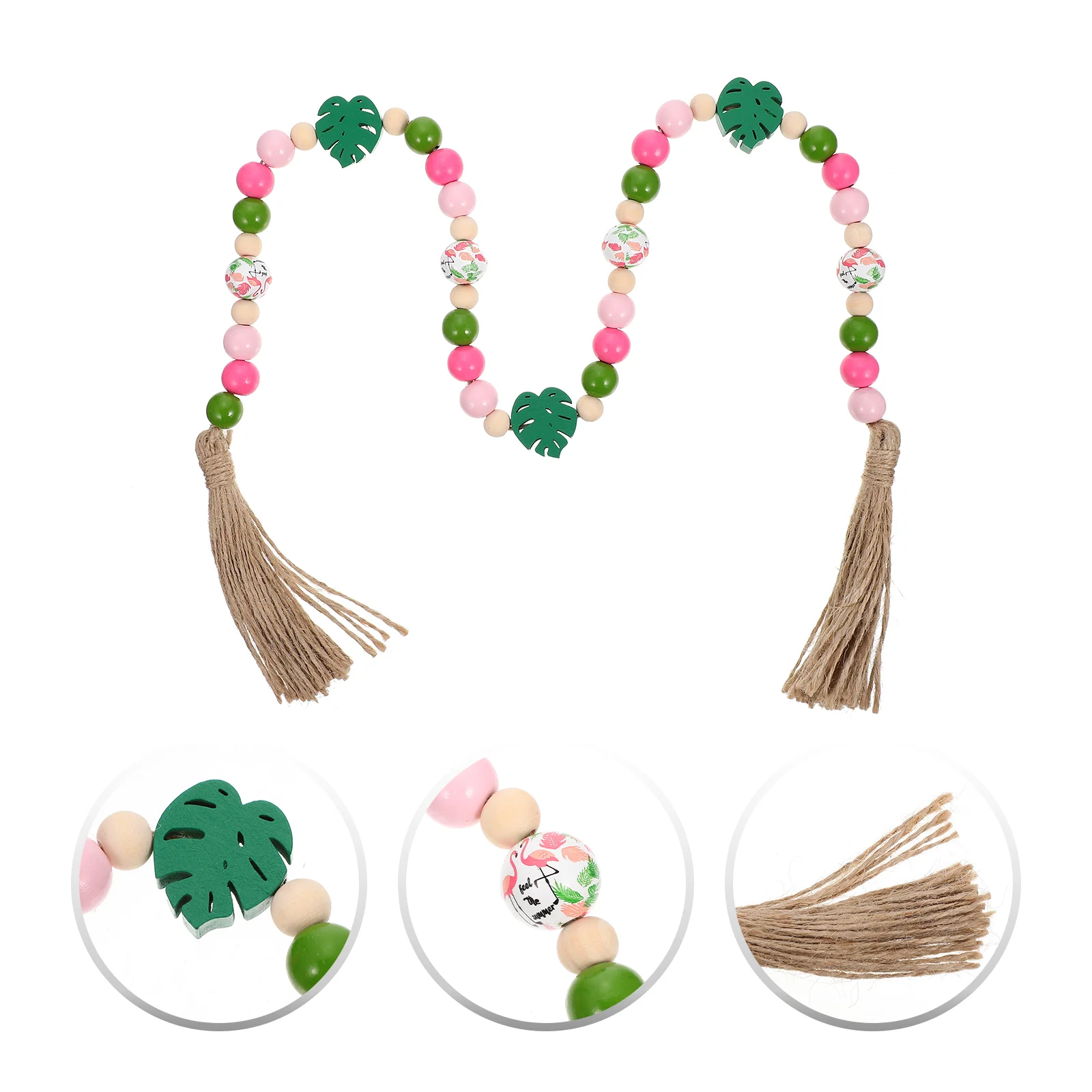 Flamingo Wooden Bead String Rope Beaded Pendant Summer Beads Tassel Garland Leaf Wreath Decor The Hawaii Hanging
Flamingo Wooden Bead String Rope Beaded Pendant Summer Beads Tassel Garland Leaf Wreath Decor The Hawaii Hanging