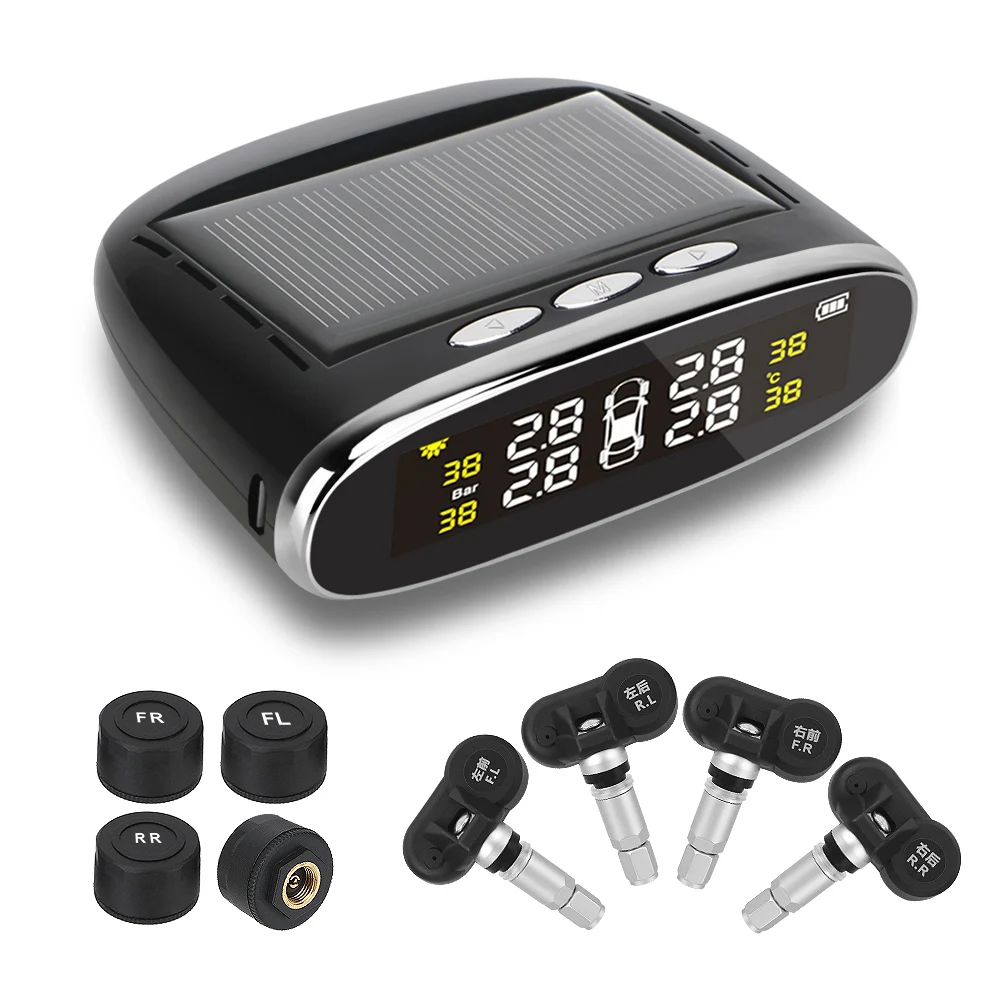 Temperature Alert Solar Power TPMS Waterproof Intelligent Car Tire Pressure Alarm Monitor System With 4 Internal/External Sensor
Temperature Alert Solar Power TPMS Waterproof Intelligent Car Tire Pressure Alarm Monitor System With 4 Internal/External Sensor